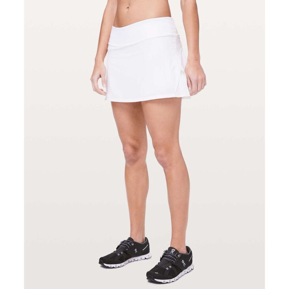Lululemon White Play Off The Pleats Skirt Womens 6
